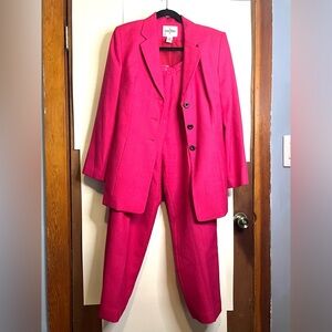 VTG Christina Bold Fuchsia Polyester Rayon Pant Suit